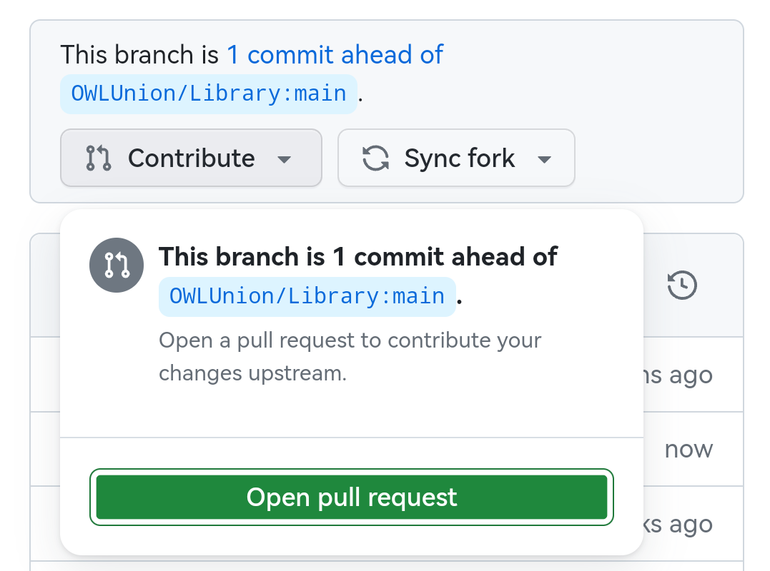 Open pull request